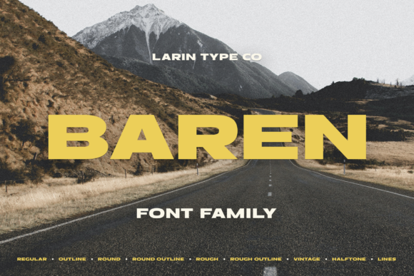 Baren Font for Web Design: A Bold Display Typeface