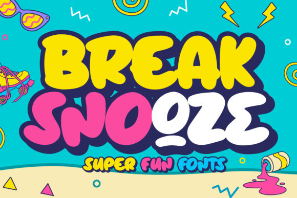 Break Snooze: A Playful Display Font for Editorial Projects