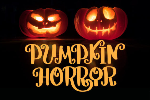 Pumpkin Horror Font for Halloween Branding