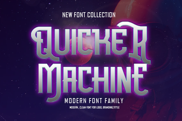 Quicker Machine Font for Professional Branding