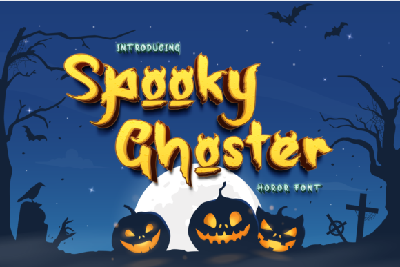 Spooky Ghoster: A Display Font for Halloween-Themed Editorial Design